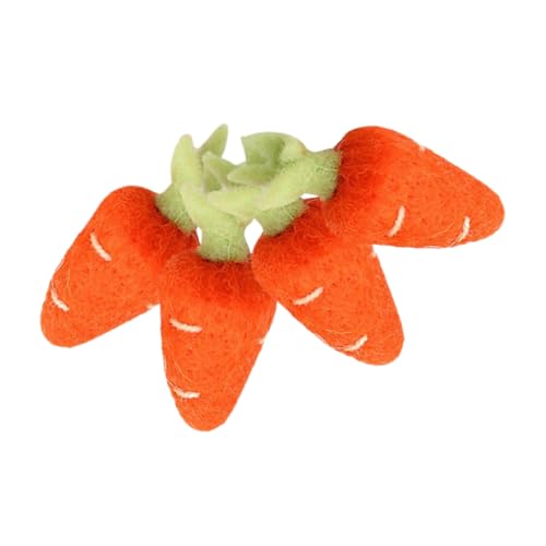 VALICLUD 4stücke Teiliges Wollfilz-haarclip Karotten Handgefertigtes Ostern- Für Hochzeiten Und Partys Vielseitige Accessoires Für Kleidung Hüte Und Broschen von VALICLUD