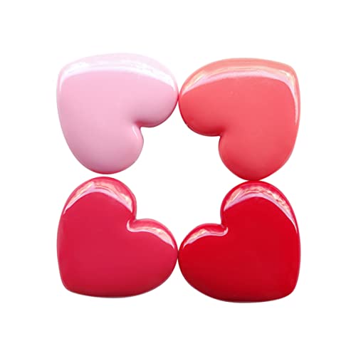 VALICLUD 4 Stücke Nachfüllbare Lippenstift Döschen Herzform mit Spiegel Leichtes Reise Behälter für Kosmetikcremes und Lidschatten Sicheres Kunststoffmaterial Praktisch für von VALICLUD