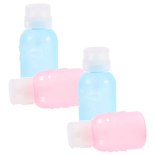 VALICLUD 4 Stücke Nagellackentferner Pumpe Flasche 250ml Make up Entferner Spender Auslaufsicher Und Nachfüllbar Für Reisen Und Nagelpflege Pink Kompakt Und Tragbar von VALICLUD