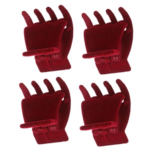 VALICLUD 4stücke Haarklammern Velour Haar Kieferclip Einfache Klaue Damen Kopfschmuck Frisurenklammern Kleine Haarklammern von VALICLUD