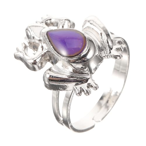 VALICLUD 4 Stücke Ring Fidget Lit Einfache Armband Stachelige Ringe Coole Kette Pass Neon Hand Mädchen Sensorische Einstellbare Spinner Finger Zeichen von VALICLUD