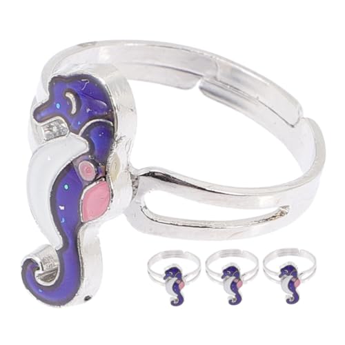 VALICLUD 4 Teiliger Farbwechsel Seepferdchen Ring Damenringe Ring Für Damen Fingerringe Offener Statement Ring Schmuck Für Damen Zappelring Moderinge Für Damen Violette VALICLUD 4 Teiliger Farbwechsel Seepferdchen Ring Damenringe Ring Für Damen Fingerringe Offener Statement Ring Schmuck Für Damen Zappelring Moderinge Für Damen Violette von VALICLUD