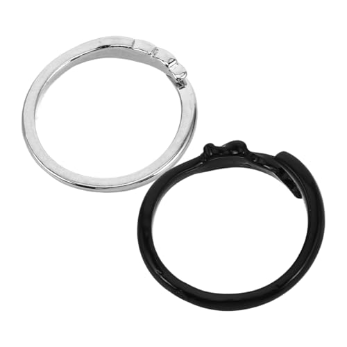 VALICLUD 4 Verstellbare und Teufel Partner Ringe Zinklegierung Glatte Oberfläche Langlebiger Modeschmuck für Geschenkidee zu Valentinstag und Teiliges von VALICLUD
