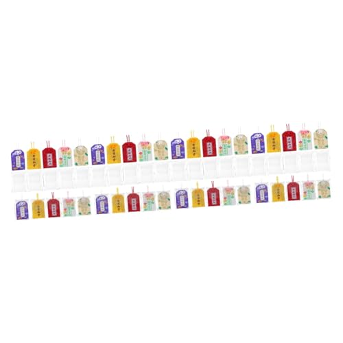 VALICLUD Glücksbringer Asiatisch Omamori Bundle 40 STK Segen Tasche Chinesisches -hängesäckchen Bausätze Taschen Handtasche 2024 Neujahrsgeschenk- Schlüsselanhänger Für Herren Merch Japaner Leinen von VALICLUD