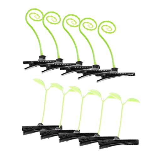 VALICLUD 40stücke Pflanzenclips Sprossenclips Haarschmuck Für Mädchen Mit Lockigem Gras Niedliche Haarspangen Für Teenager Für Verschiedene Frisuren Und Anlässe Kunststoff Haarclips von VALICLUD