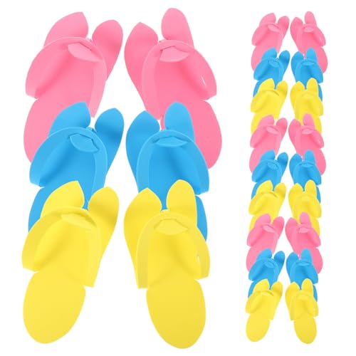 VALICLUD 48 Paare Einweg Pediküre Hausschuhe Damen Herren Flip Flops Leichtes EVA Material Rutschfest für Salon Spa Strand Beauty Party Reise von VALICLUD