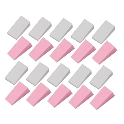 VALICLUD 48 Stück Trapezförmige Makeup Schwämme Dual Use Beauty Puff für Foundation und Primer Rosa und Weiß für Haut Perfekter Puderapplikator für Gleichmäßiges Make Up von VALICLUD