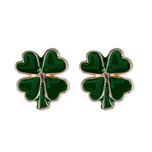 VALICLUD 4Pcs Vierblättriges Klee Brosche Pin Vintage Emaille Shamrock Brustnadel Anstecknadel Legierung St. Patricks Day Brosche für Frauen Mädchen Kleidung Kragen Kleid Schal Dekoration von VALICLUD