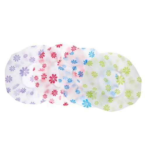 VALICLUD 4stücke Duschhauben Für Damen Badehut Mit Druckmuster Saunahut Für Langes Haar Duschhaube Für Zöpfe Dekorative Dusche Accessoires Fürs Badezimmer von VALICLUD