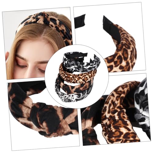 VALICLUD 4stücke Leoparden Haarband Stilvolles Mode Stirnband Haarschmuck Für Damen Kopfband Haarband Mit Perfekter Verarbeitung Und Schöner Optik von VALICLUD