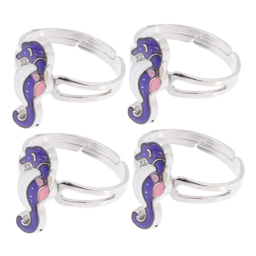 VALICLUD 4pcs Verstellbarer Ring Für Frauen Modestapel Erweiterbares Meer Tier Statement Offene Wraps Fingerringe VALICLUD 4pcs Verstellbarer Ring Für Frauen Modestapel Erweiterbares Meer Tier Statement Offene Wraps Fingerringe von VALICLUD