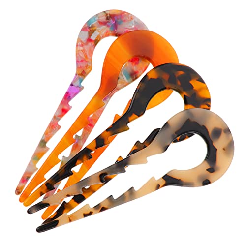 VALICLUD 4stücke Acetat Haargabeln u Form Haarnadeln Für Frauen Haar Zubehör Frisuren Accessoires Haarstyling Werkzeug von VALICLUD