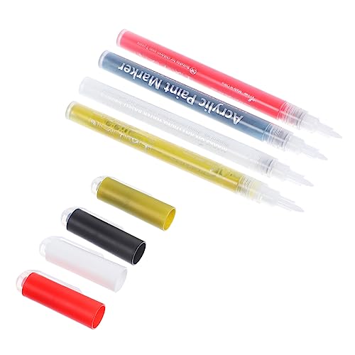 VALICLUD 4stücke Acrylfarbenmarker Nagellinien-zeichenstifte Mit Feiner Spitze Nailart-diy-stift Für Maniküre-kunst Und Malen Papier Oder Stoff VALICLUD 4stücke Acrylfarbenmarker Nagellinien-zeichenstifte Mit Feiner Spitze Nailart-diy-stift Für Maniküre-kunst Und Malen Papier Oder Stoff von VALICLUD