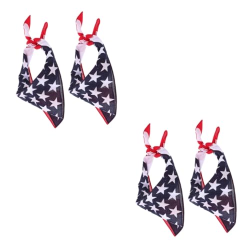 VALICLUD 4stücke Amerikanische Flagge Bandana Kopftuch Für Unabhängigkeitstag Multifunktionales Halstuch Für Und Für Feiern Und Outdoor-aktivitäten von VALICLUD