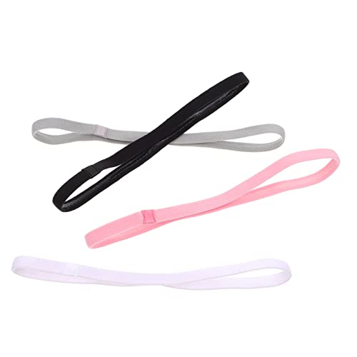 VALICLUD 4stücke Anti-rutsch Sport-stirnbänder Aus Silikon Für Yoga Laufen Und Fitness Atmungsaktive Und Elastische Haarbänder in Weiß Und Schwarz von VALICLUD