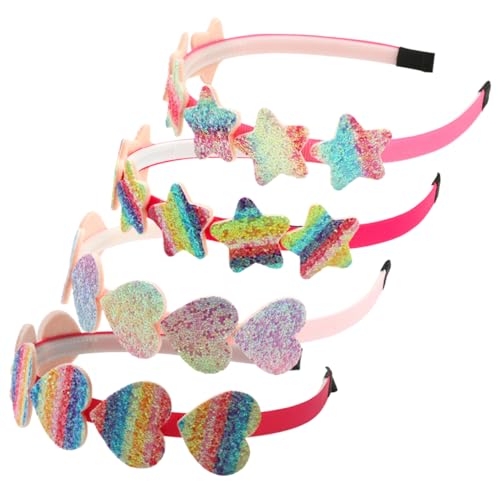 VALICLUD 4stücke Kopfbedeckungen Für Junge Mädchen Mit Herzen Festivals Und Feiertage Stirnbänder Modische Kopfbedeckungen Festtags-party-kopfschmuck von VALICLUD