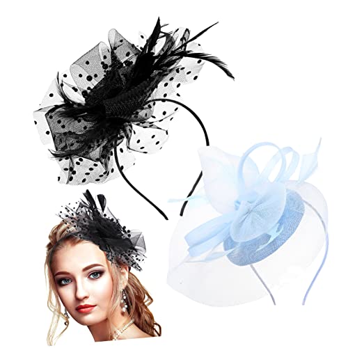 VALICLUD 4stücke Fascinator Hüte Für Damen Netzblumen Haarschmuck Mit Haarclip Eleganter Kopfschmuck Für Hochzeiten Und Partys von VALICLUD