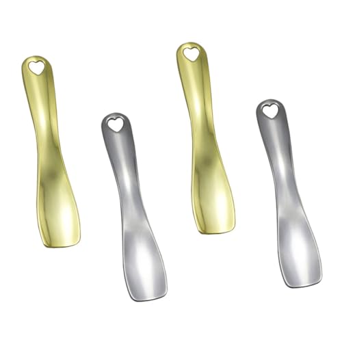 VALICLUD 4stücke Kosmetikspatel Metallspatel Für Gesichtscreme Augencreme Gesichtsmaske Hygienische Anwendung Wiederverwendbar Gold Und Silber Für Make-up Und Hautpflege von VALICLUD