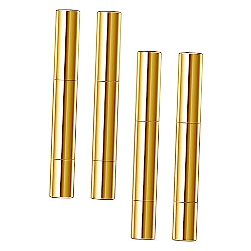 VALICLUD 4stücke Leere Kosmetikbehälter Multi-use Lippenöl Tuben Flexibel Und Auslaufsicher Für Lip Gloss Nagelöl Und Parfüm Reisegröße Goldene Rohre von VALICLUD