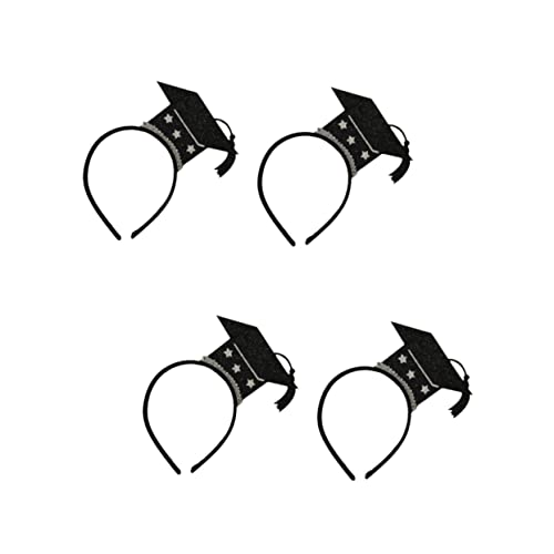 VALICLUD 4stücke Mini Haarreif Aus Silber Für Abschlussfeiern Stirnband Haarband Party-accessoires Haar-accessoires Arzt-kopfschmuck Silber von VALICLUD