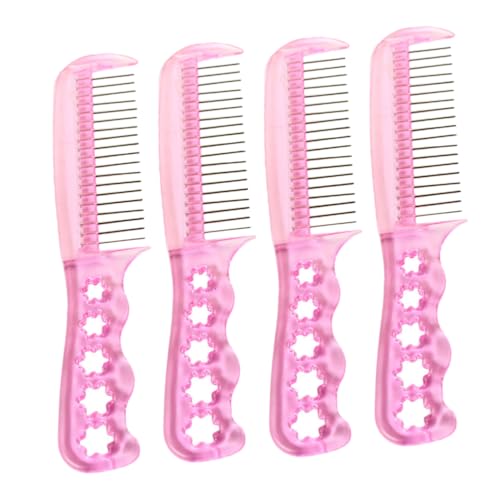 VALICLUD 4stücke Perückenkämme Stahlzahnkamm Für Haarstyling Perückenpflege Kämme Für Frauen Perücken Friseurkämme Mit Griff Perückenkamm von VALICLUD