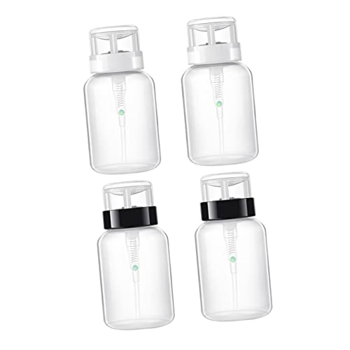 VALICLUD 4stücke Push-down-flaschen Für Nagellackentferner Plastikflasche Mit Transparentem Design Für Make-up-entferner Und Andere Kosmetische Flüssigkeiten von VALICLUD