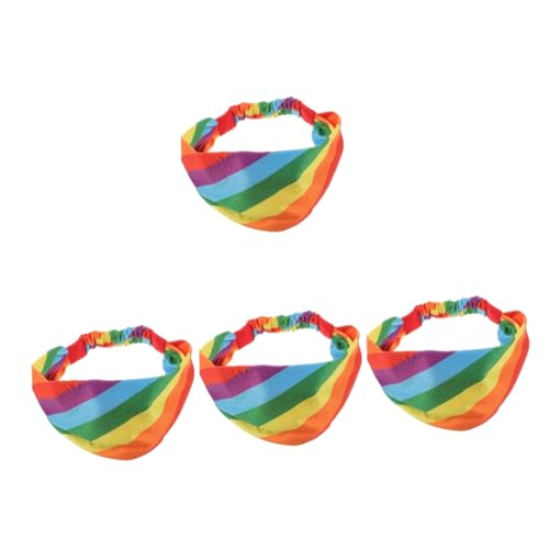 VALICLUD 4stücke Regenbogen Elastisches Stirnband Für Sport Atmungsaktives Und Schweißabsorbierendes Haarband Für Damen Und Herren Für Yoga Laufen Und Fitnessaktivitäten von VALICLUD