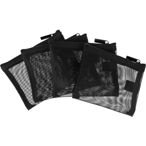 VALICLUD 4stücke Reisekosmetiktaschen Mesh Kulturbeutel Tragbare Make up Halter Kleine Kosmetikaufbewahrung Für Damen Und Herren Transparent Für Reisen Mit Reißverschluss von VALICLUD