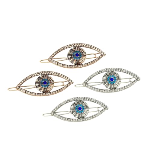 VALICLUD 4stücke Schlechten Blick Haar Clip Strass Haar Zubehör Türkische Haarnadel Frauen Halloween Kopfstück von VALICLUD