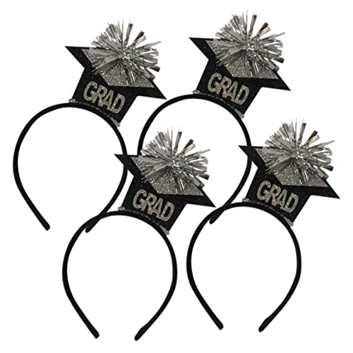 VALICLUD 4stücke Stirnband Mit Abschlusskappe Haarband Mit Abschlusselementen Multifunktionskleid Für Graduation Party Studentenfest Cosplay Zubehör Aus Filz Und Kunststoff Langlebig Und von VALICLUD