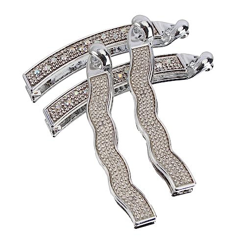 VALICLUD 4stücke Strass Für Damen Glitzernde Banane-haarclips Mit Großen Kleinen Diamonds Rutschfest Strapazierfähig Stilvolles Design Für Jede Gelegenheit von VALICLUD