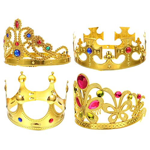 VALICLUD 4stücke Strassband Für Haare Geburtstagskrone Partykrone Kristall Stirnband Haarteil Für Cosplay von VALICLUD