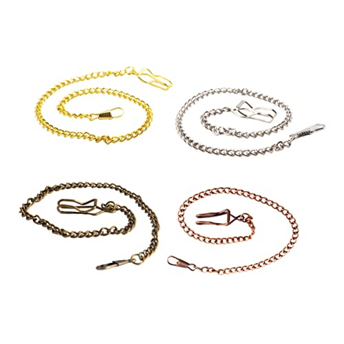 VALICLUD 4stücke Taschenuhr Kette Metall Uhrenkette Für Männer Gold Silber Rot Bronze Retro Gürtel Taschen Dekoration Praktisch Langlebig VALICLUD 4stücke Taschenuhr Kette Metall Uhrenkette Für Männer Gold Silber Rot Bronze Retro Gürtel Taschen Dekoration Praktisch Langlebig von VALICLUD