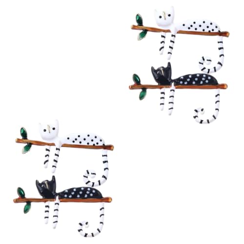 VALICLUD 4stücke Teiliges Katzenbroschen-set Für Niedliche Anstecker Für Hüte Jacken Und Kleidung Perfektes Katzen- Für Mode-accessoires von VALICLUD