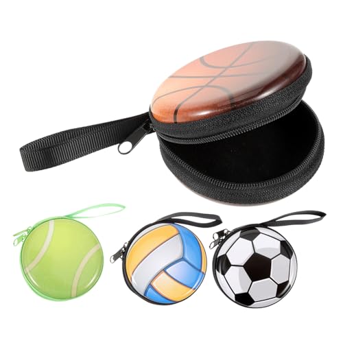 VALICLUD 4 Stück Kinder Geldbörse Fußballmuster Reißverschluss Münzbeutel Tragbar Für Jungen Und Mädchen Leichtgewichtige Aufbewahrungslösung Für Wechselgeld von VALICLUD