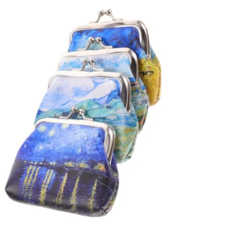 VALICLUD 4stücke Teiliges Münzbörse Pu Frauen Mini Geldbörse Mit -Design Für Schlüssel Karten Und Kleingeld Als Für Mädchen Und Damen von VALICLUD