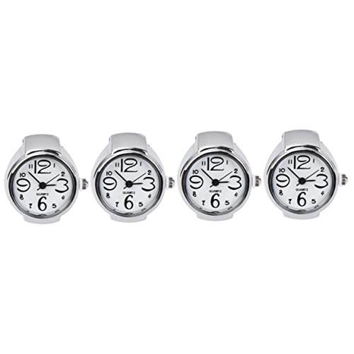 VALICLUD 4stücke Teiliges Ringuhren Für Damen Und Herren Kreative Mini Quarzuhr Im Modischen Design Als Accessoire Für Jeden Anlass Weiß VALICLUD 4stücke Teiliges Ringuhren Für Damen Und Herren Kreative Mini Quarzuhr Im Modischen Design Als Accessoire Für Jeden Anlass Weiß von VALICLUD