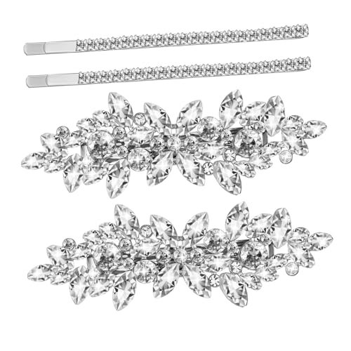VALICLUD 4stücke Teiliges Set Strass Haarnadeln Für Bräute Haaraccessoires Mit Funkelnden Rhinestones Für Hochzeiten Und Anlässe Geeignet Für Frauen Und Mädchen von VALICLUD