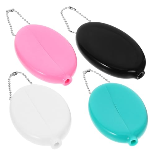 VALICLUD 4stücke Ovale Münztasche Mit Kette Bunte Münzhalter Aus PVC Reise-münztäschchen Für Männer Und Aufbewahrungstasche Für Kleine Gegenstände Organisation Im Alltag VALICLUD 4stücke Ovale Münztasche Mit Kette Bunte Münzhalter Aus PVC Reise-münztäschchen Für Männer Und Aufbewahrungstasche Für Kleine Gegenstände Organisation Im Alltag von VALICLUD