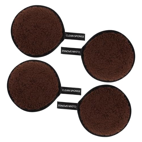 VALICLUD 4stücke Waschbarer Puderquaste Puderschwamm Make-up Entferner Flauschiges Material Gesichtsreinigungspad Für Tages-make-up Porenreinigung von VALICLUD