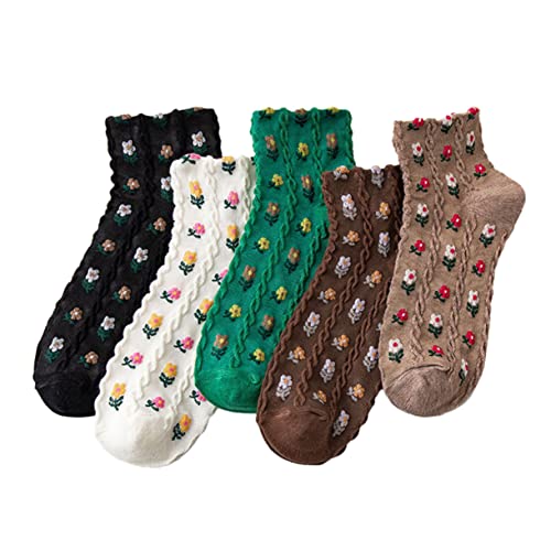 VALICLUD 5 Paare Kleine Blumen Baumwoll Socken Frühlingssocken Alte Socken Lustige Söckchen Kurze Socken Für Frauen Frauen- -socken Damen Frühling Und Sommer Studentensocken Baumwolle VALICLUD 5 Paare Kleine Blumen Baumwoll Socken Frühlingssocken Alte Socken Lustige Söckchen Kurze Socken Für Frauen Frauen- -socken Damen Frühling Und Sommer Studentensocken Baumwolle von VALICLUD