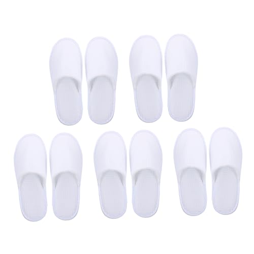 VALICLUD 5 Paare Leichte Baumwoll hausschuhe Hotel Slipper Unisex Komfortabel Atmungsaktiv für Gäste Spa Party Reise Geeignet Hautfreundlich Langlebig Ergonomisch Gestaltet von VALICLUD
