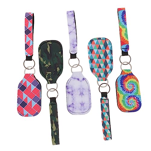 VALICLUD 5paare Bunte Neopren Schlüsselanhänger Mit Lippenstift Teiliges Mit Handgelenkband Und Schlüsselanhängern Für Praktische Aufbewahrung Und Unterwegs von VALICLUD