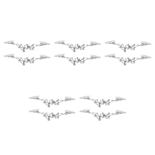 VALICLUD 5 Sätze Mandarin Duck Pullover Clip Hosen Zubehör Wellige Armbänder Tierdesign Brosche Vielseitige Brosche Schal Pullover Clip Retro-cardigan-clip Zinklegierung Silver 2 Stück * 5 von VALICLUD