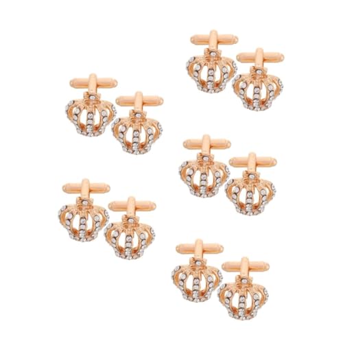VALICLUD 5 Sätze Manschettenknöpfe Mit Krone Modische Haarnadeln Robuste Griffe Haken Rhinestone Manschettenknöpfe Goldene Manschettenknöpfe Modische Manschettenknopfabdeckungen 2 Stück * 5 VALICLUD 5 Sätze Manschettenknöpfe Mit Krone Modische Haarnadeln Robuste Griffe Haken Rhinestone Manschettenknöpfe Goldene Manschettenknöpfe Modische Manschettenknopfabdeckungen 2 Stück * 5 von VALICLUD