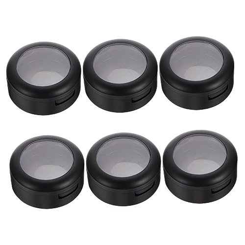 VALICLUD 5 Sätze Palettenbehälter Kosmetik Nachfüllbehälter Puder Leerer Deckel Schwarze Etuis Rund Für Etui Single Damen Lidschatten Mit Make Up Farbe Reiseaufbewahrung Probe 6 Stück * 5 von VALICLUD