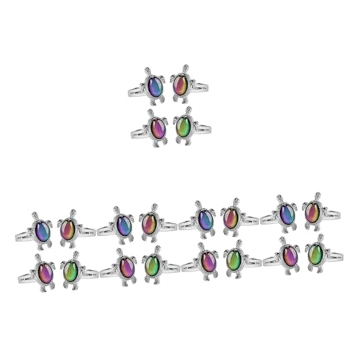 VALICLUD 5 Sätze Thermochromer Stimmungsring Kinderringe Persönlichkeitsring Ausgefallene Weihnachten Farbwechselring Für Temperaturwechselring Legierung 4 Stück * 5 von VALICLUD