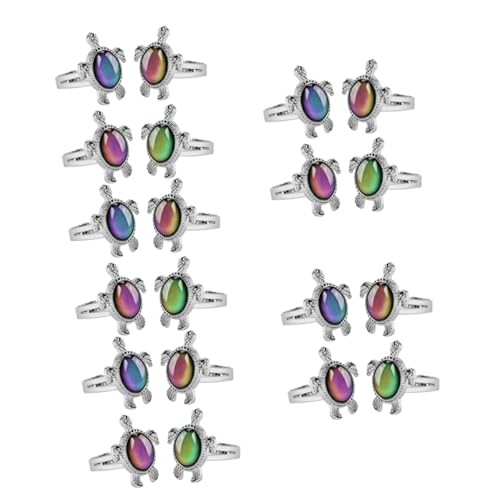 VALICLUD 5 Sätze Thermochromer Stimmungsring Kinderringe Weihnachten Weichnachtsgeschke Bescherung Weihnachten Lustiger Farbwechselring Für Legierung 4 Stücke * 5 von VALICLUD