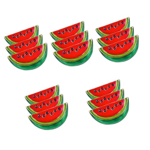 VALICLUD 5 Sätze Wassermelonenbrosche Cartoon-wassermelonen-brosche Emaille Frucht Stifte Brosche Dekoration Schmuck Brosche Clips Wassermelonen-pullover-clips Legierung Rot 3 Stück * 5 von VALICLUD