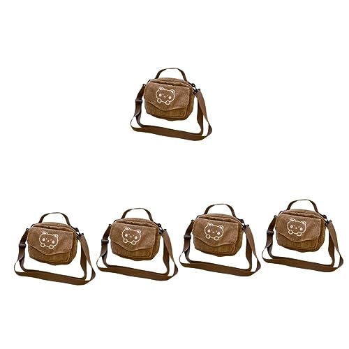 VALICLUD 5st Bestickte Bärentasche Teenager-mädchen-Tasche Mädchen Tasche Crossbody-geldbörse Für Teenager-mädchen Umhängetasche Für Mädchen Kawaii Geldbörse Kawaii-Tasche Cord Beutel Frau von VALICLUD